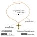 Quiet Gold Stainless Steel Irregular Cross Fried Dough Twists Chain Necklace_ipsvogv.com