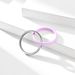 Titanium steel buckle ceramic double ring double circle ring simple cross two color temperament couple hand jewelry pinky ring_ipsvogv.com