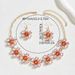 Fashionable OL necklace with simple inlaid zircon peach heart collarbone chain ins temperament and earrings_ipsvogv.com