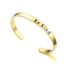 Titanium Steel Be Kind Engraved Women's Open Mouth Bracelet, Trendy Men's Jewelry_ipsvogv.com