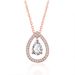 Unisex fashion hollow teardrop shaped zircon pendant necklace female real gold plated jewelry_ipsvogv.com