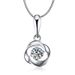Clover With Arrows And Eight Hearts Standing Zircon Pendant Jewelry Solid Silver Korean Versatile Necklace_ipsvogv.com