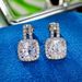 Cao Shi's new earrings Korean version simple round diamond Zircon Earrings net red ins style_ipsvogv.com