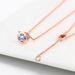 Hot Selling Jewelry, Simple Circular Small Pendant Necklace, Popular Zircon Plated Rose Gold Jewelry_ipsvogv.com