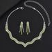 Hot Selling Exquisite Claw Necklace Earrings Bracelet Multicolor Rhinestone Collarbone Chain Evening Accessories Women's_ipsvogv.com