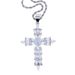 Men And Women's Jewelry Hip Hop Cross Pendant Necklace With Twist Chain, Gothic Punk Style Unisex Fashion Accessory (Sizes 50-80cm)_ipsvogv.com
