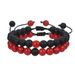 Fashion Retro Black Matte White Turquoise Braided Buddha Beads Set Bracelet Men's Adjustable Couple Bracelet_ipsvogv.com