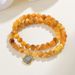 Natural Crystal Golden Tiger Eye Stone Pixiu Double Circle Bracelet Classic New Chinese Women's Handstring Jewelry_ipsvogv.com