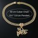Hip Hop Full Diamond Splicing Love Pendant Men's collarbone Chain Heartbreak Letter NOE Cuban Necklace_ipsvogv.com