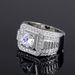 Cao Shi Luxury Domineering Ring Men's Silver Plated Platinum Simulated Zircon Jewelry_ipsvogv.com