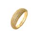 New Fashionable Simple Copper Plated True Gold Micro Inlaid Zircon Geometric Opening Ring For Women_ipsvogv.com