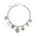 Hip Hop Peach Bow Necklace Fashionable Ins Style Metal Heart Pendant Necklace_ipsvogv.com