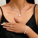Jewelry & Accessories Rhinestone Tassel Wedding Accessories Silver Claw Necklace Earrings Bracelet Three Piece Set_ipsvogv.com