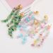 Fashionable Handmade Bead Colored Crushed Stone Long Tassel Fairy Vacation Style S Silver Needle Earrings For Women_ipsvogv.com