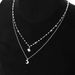 Chain Necklaces New Product S925 Sterling Silver Star And Moon Double Layer Necklace Versatile Light Luxury Female Niche Design Clavicle Chain_ipsvogv.com