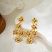 Unisex Inlaid Zirconium Flower Earrings Light Luxury High End Earrings For Women Fashionable Niche Temperament Earrings_ipsvogv.com