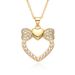 Simple Zircon Micro Inlaid Heart Shaped Pendant Necklace Female INS Niche Light Luxury Temperament All Match Love Clavicle Chain_ipsvogv.com