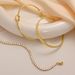 Brass Real Gold Electroplating Fashionable Zircon Inlaid Multi Layer Love Casual Ladies Bracelet Set_ipsvogv.com