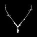 PURE DROP - Zircon Bridal Jewelry Set (Minimalist Water Drop Necklace & Earrings, Wedding Essentials)_ipsvogv.com
