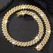New Classic 14mm Cuban Chain Alloy Full Diamond Hip Hop Style Gold Plated Necklace For Men And Women Bracelet_ipsvogv.com