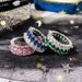 Cao Shi's Hot Selling New Light Luxury Double Row Water Drop Zircon For Women Full Diamond Couple Ring_ipsvogv.com