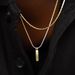 Men's Jewelry Small Brick Simple Necklace Hip Hop Fashion Design Clavicle Chain Light Luxury Sweater Chain Accessories_ipsvogv.com