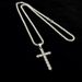Ma Siwei's Same Full Diamond Cross Titanium Steel Necklace For Men's Personalized Design Jewelry_ipsvogv.com