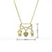 Family Heart Pendant Necklace - Gold Plated With Zircon Accents, Matching Boy & Girl Clavicle Chain, Romantic Couple Jewelry Gift_ipsvogv.com