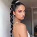 Lassel rhinestone snake chain female headband unique shape ponytail diamond long hair curler hairpin accessories_ipsvogv.com