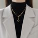 Body 【 Full Titanium Steel 】 Shell Lucky Grass Personality Minimalist Gold Necklace In The Wind Furnace Female INS Mesh 【 】_ipsvogv.com