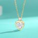 Women's Jewelry Sterling Silver Love Heart Moissanite Necklace Versatile Pendant Heart Shaped Clavicle Chain Simple Fashion_ipsvogv.com