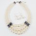 Creative multi-layer pearl with diamond inlaid necklace accessories collar_ipsvogv.com