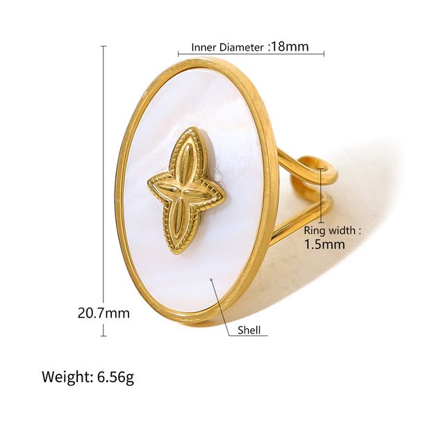 Star Design New Stainless Steel Female Ring With Real Gold Plated Titanium Steel Ring That Does Not Fade And Has A High End Feel_ipsvogv.com