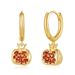Fashionable niche design irregular earrings copper plated with real gold inlaid with red zircon female earrings exquisite high end jewelry_ipsvogv.com