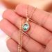 Cao Shi's New Fashion Necklace Upscale Blue Green Pendant Zircon Necklace Women's Jewelry_ipsvogv.com