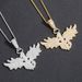 Men’s Jewelry Set Fashion New Arrival Wings Pendant Number 1 Micro Inlaid Zircon Large Size Personality Trendy Brand Men's Hip Hop Necklace_ipsvogv.com