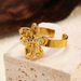Women’s Jewelry Set Fashion Stainless Steel Ring Versatile Flower Geometric Gold Plated Stainless Steel Ring Ring_ipsvogv.com