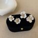 Women's Jewelry Light Luxury High End White Oil Drop Flower Earrings Simple Personality Fashion Exquisite Trendy Versatile Earrings Earrings_ipsvogv.com