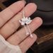 S Pure Silver New Chinese Style Lucky Necklace For Women With A Niche Temperament, High-end And Exquisite Lotus Pendant,_ipsvogv.com