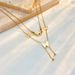 Korean fashion color diamond double-layer smooth frosted three-dimensional butterfly tassel clavicle chain temperament advanced versatile necklace_ipsvogv.com