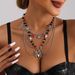 Cold Wind Multi-layer Bright Black Crystal Exaggerated Spider Model Neck Chain Necklace Necklace Spice Girl_ipsvogv.com