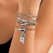Luxury Jewelry With Diamond Set Lock Key Fashion Metal Snake Bone Chain Bracelet_ipsvogv.com