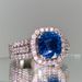 Cao Shi's New Copper Inlaid Blue Zircon Luxury Ring For Women_ipsvogv.com