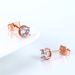 Unisex fashion simple earrings Copper inlaid zircon plated rose gold hot selling earrings_ipsvogv.com