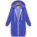 Women's Clothing Autumn and Winter Women's Clothing Hooded Long Sleeve Mid Length Sweater Fleece Long Coat_ipsvogv.com
