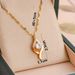 Elegant Stainless Steel Chain Classic Purple Stone Pendant Necklace for Women Lady Fashion Jewelry Daily Party Accessories Gifts_ipsvogv.com