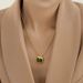 Advanced Grandmother Green Stone Pendant Necklace For Women's Versatile 2023 New Gold Plated Clavicle Sweater Neck Chain_ipsvogv.com