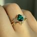 Sanjie New Natural London Green Water Drop Versatile Internet Red Women's Jewelry Pair Ring_ipsvogv.com