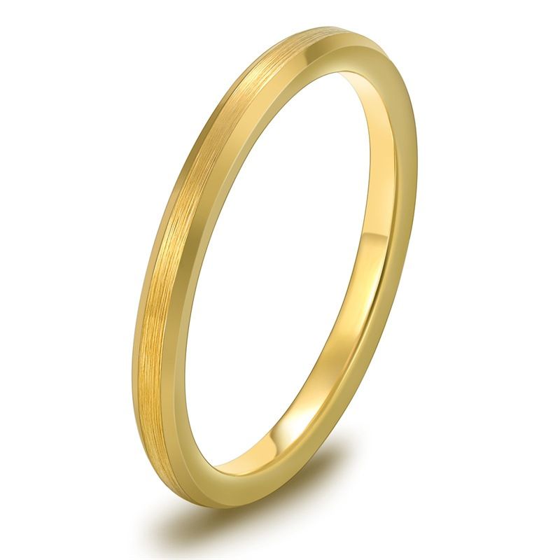 Men's Jewelry Plain Ring Brushed 2/4/6/8/10mm Unisex Beveled Tungsten Steel Ring_ipsvogv.com