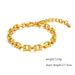 Stainless Steel Horseshoe Buckle For Men And Women, Fashionable Letter Oval Open Pig Nose Bracelet_ipsvogv.com